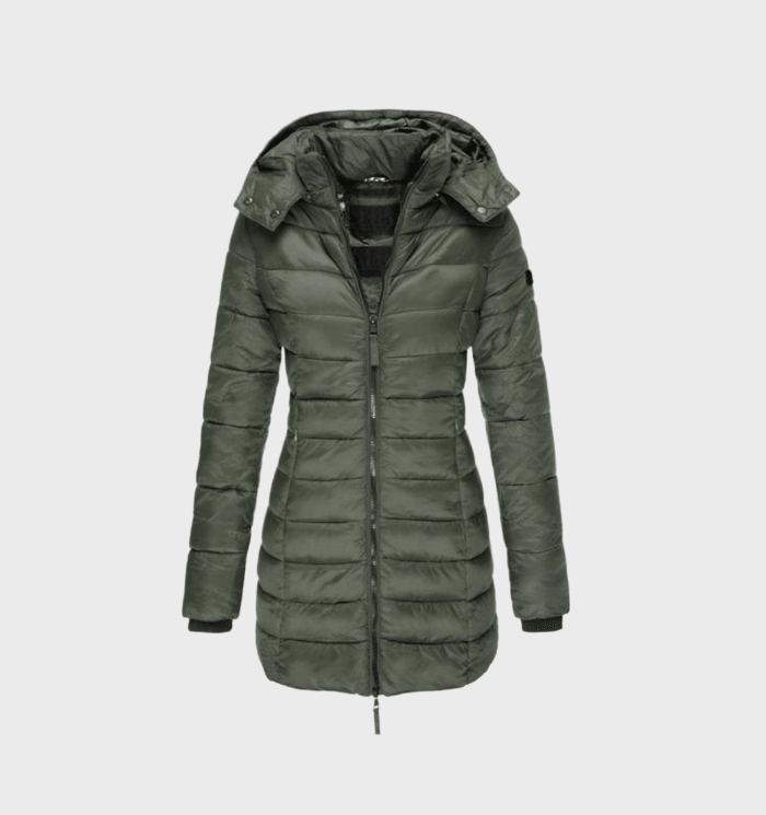 Anouk Winterjacke mit Kapuze in Grün, Vorderansicht