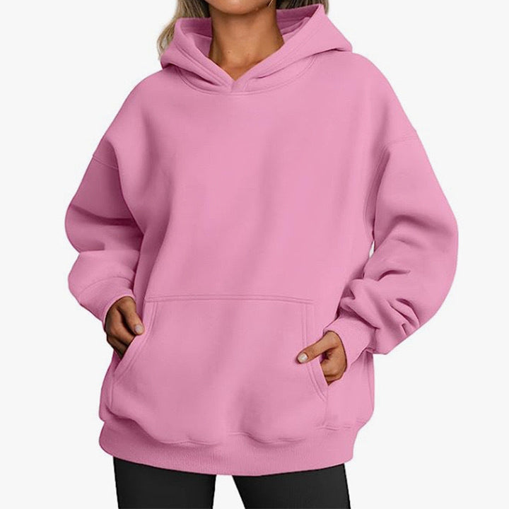 Imara Oversized Kapuzenpullover in Rosa, Vorderansicht
