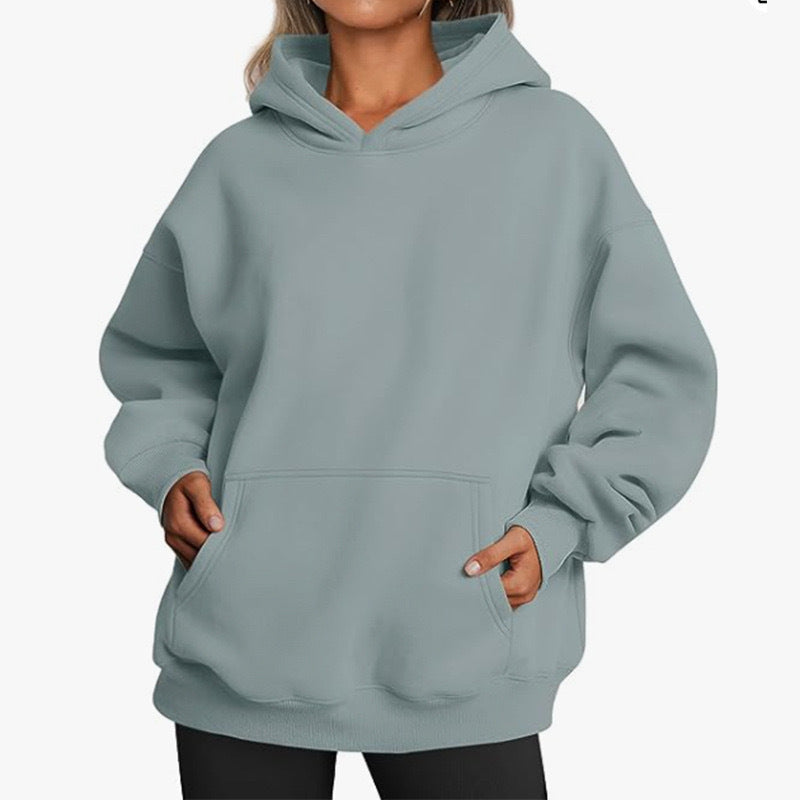 Imara Oversized Kapuzenpullover in Mint, Vorderansicht