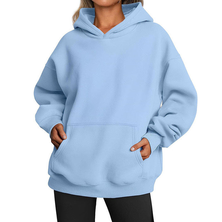 Imara Oversized Kapuzenpullover in Hellblau, Detailansicht