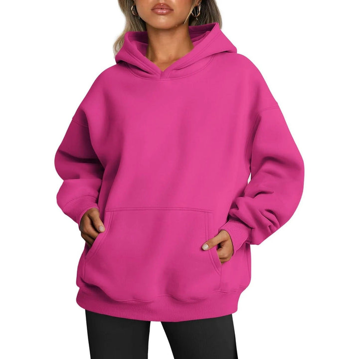 Imara Oversized Kapuzenpullover in Pink, Vorderansicht