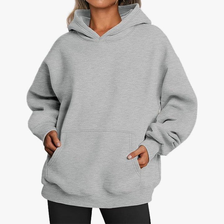Imara Oversized Kapuzenpullover in Grau, Vorderansicht