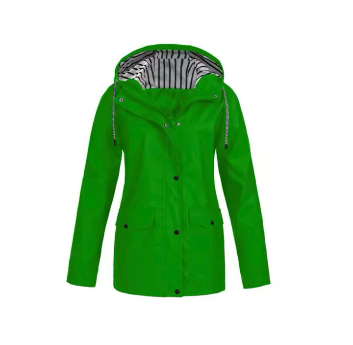 Josefin grüne Kapuzenjacke, Vorderansicht