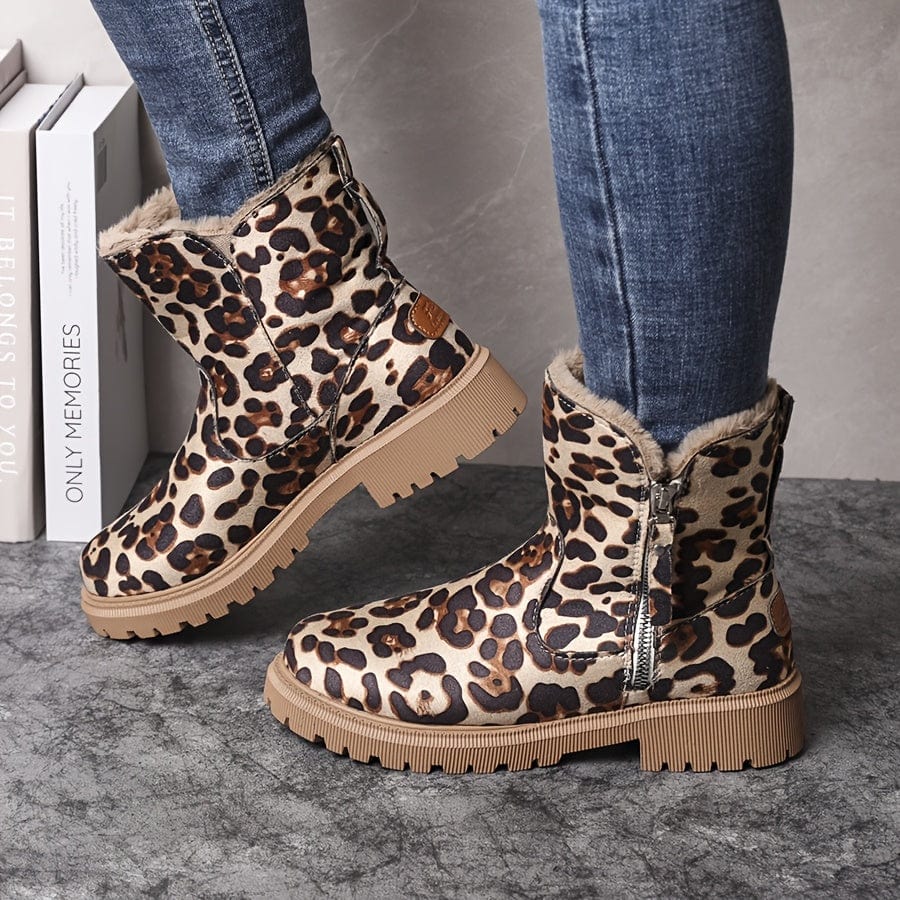Livia Winterstiefel im Leopardenprint, Seitenansicht