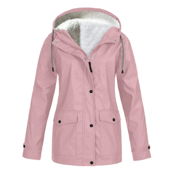 Mirja Regenjacke in Rosa mit Kapuze, Vorderansicht