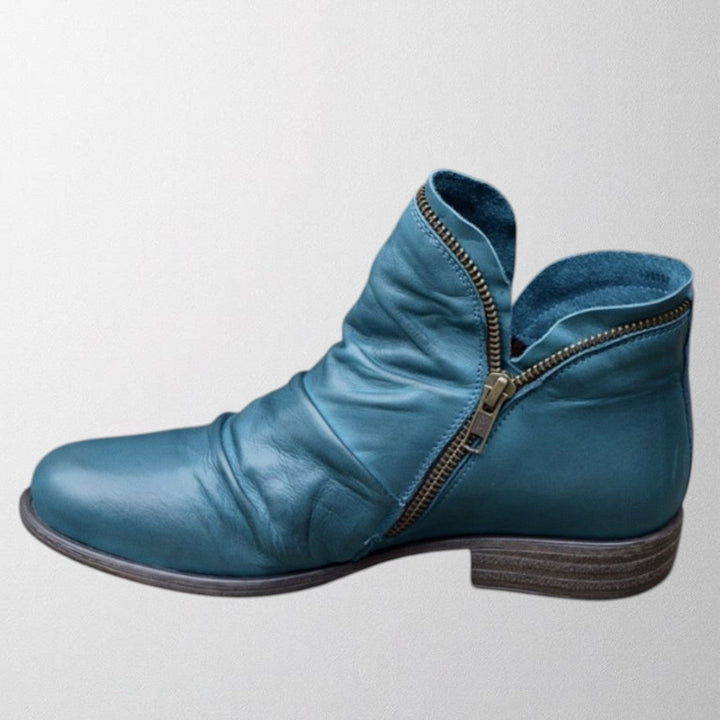 Sabine Ankle Boots in Blau, Seitenansicht
