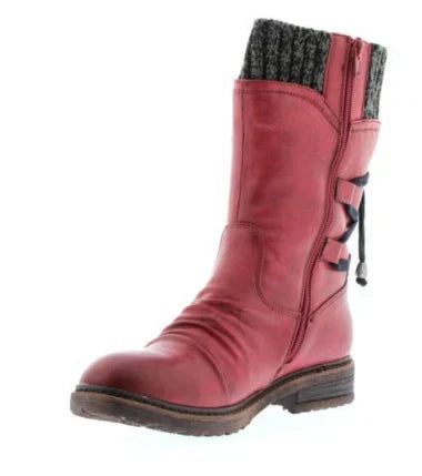 Sanna Mid-Calf Boots in Rot, Produktfoto Seitenansicht