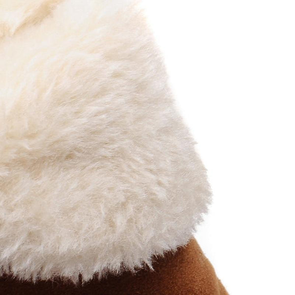Selina Ankle Boots Detailansicht des flauschigen Fellkragens