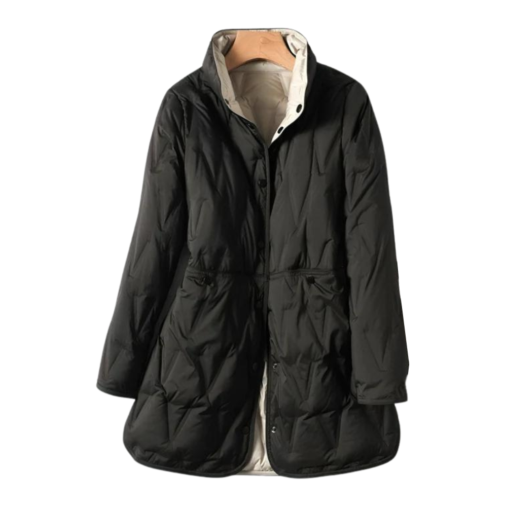 Talina Winterjacke in Schwarz am Bügel, Vorderansicht