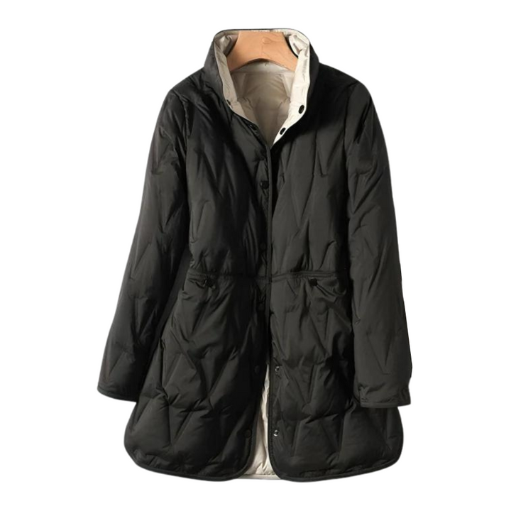 Talina Winterjacke in Schwarz am Bügel, Vorderansicht